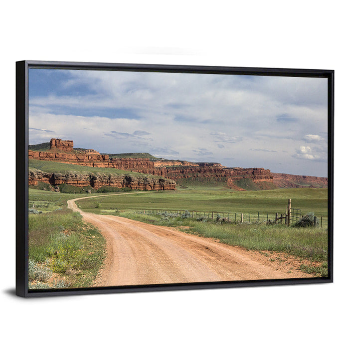 Kaycee Red Cliffs Wall Art as a framed canvas