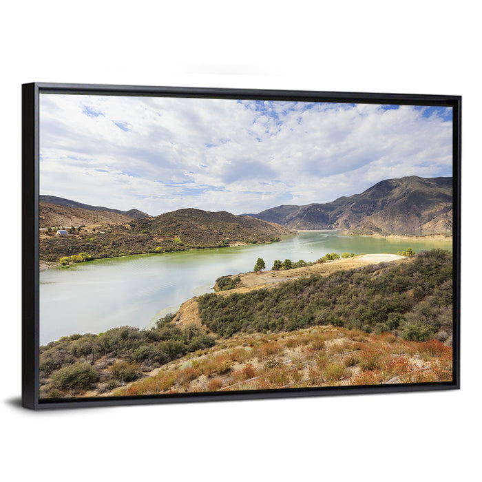 Pyramid Lake Vista Wall Art as a framed canvas