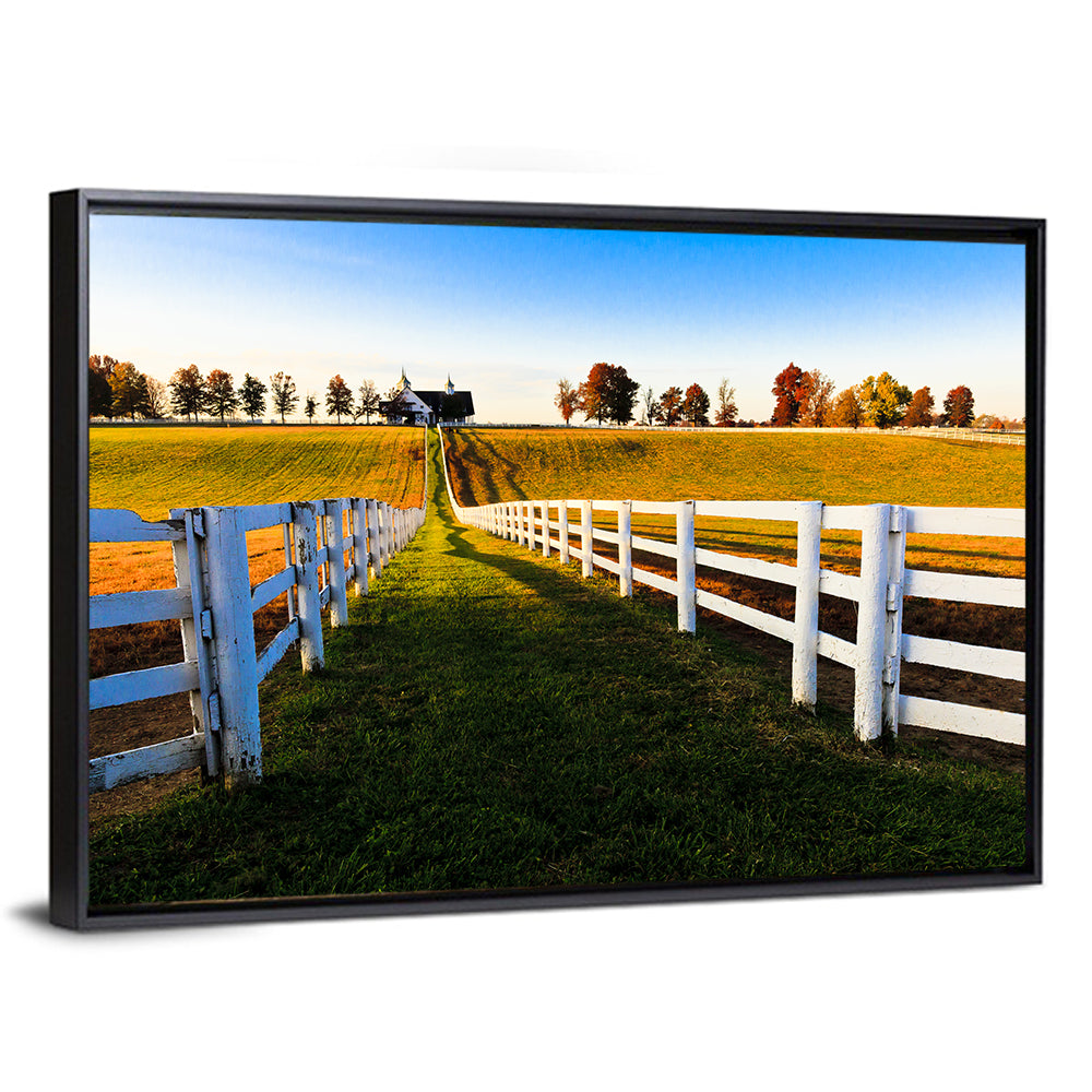Kentucky Horse Farm at Golden Hour Wall Art