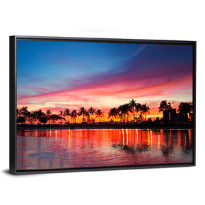 Hawaii Resort Sunset Wall Art