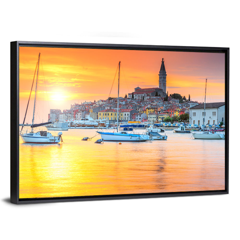 Rovinj Harbor at Sunset Wall Art