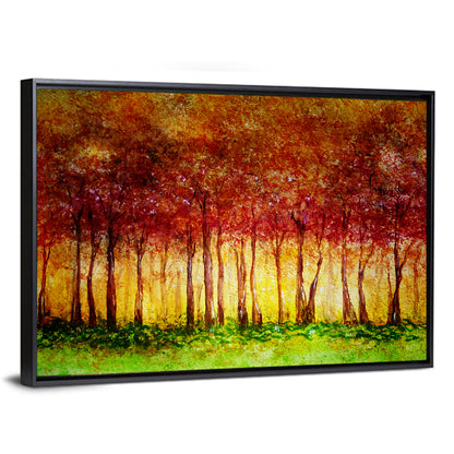 Autumn Tree Row Wall Art