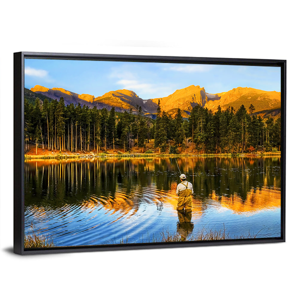 Sunrise Fishing at Sprague Lake Wall Art