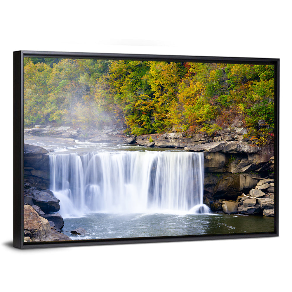 Cumberland Falls Long Exposure Wall Art, framed canvas, landscape