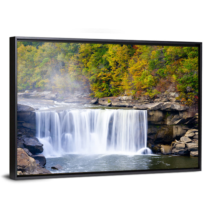 Cumberland Falls Long Exposure Wall Art as a framed canvas