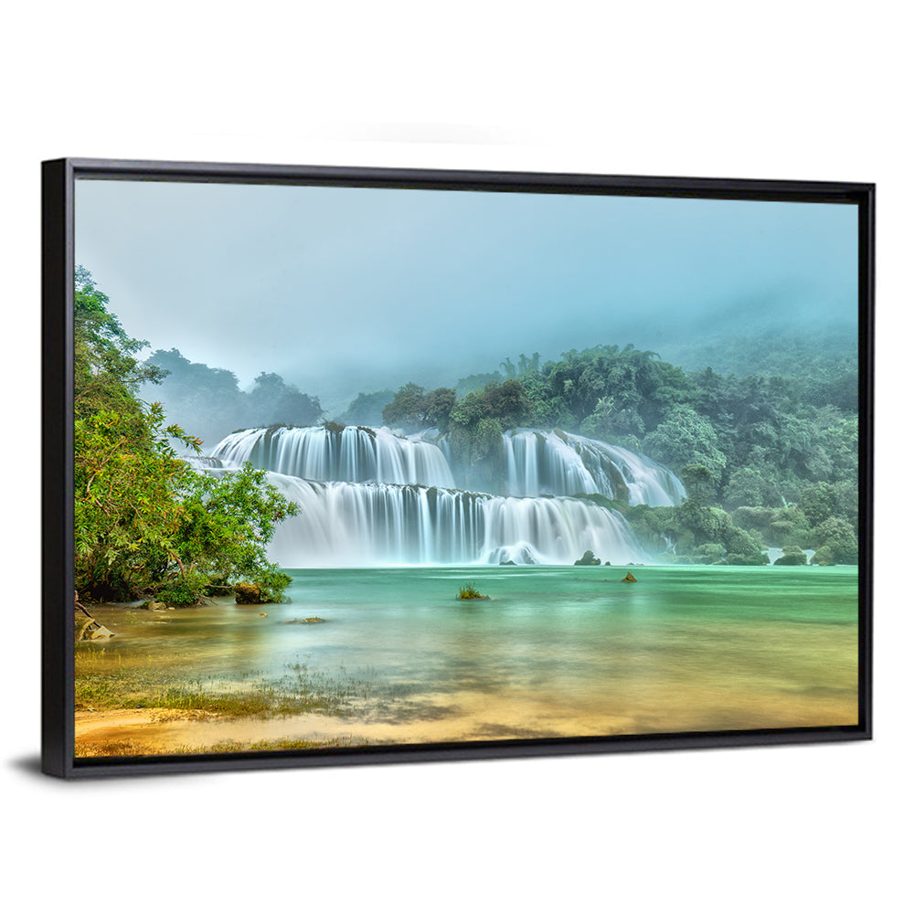 Ban Gioc Waterfalls Misty Morning Wall Art