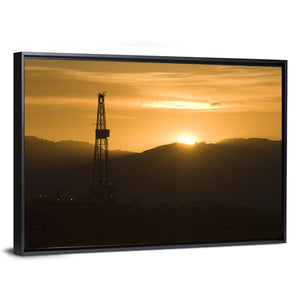 Drilling Rig Sunrise Wall Art