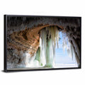 Ice Cave Over Frozen Shoreline Wall Art