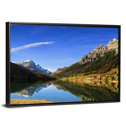 Lake Sils Morning Reflection Wall Art