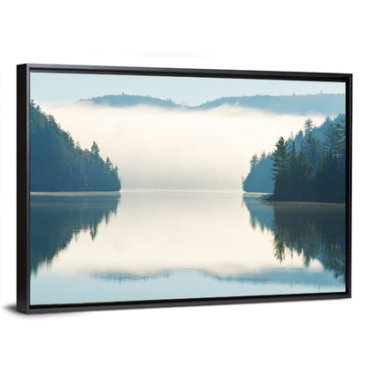 Foggy Lake Morning Wall Art