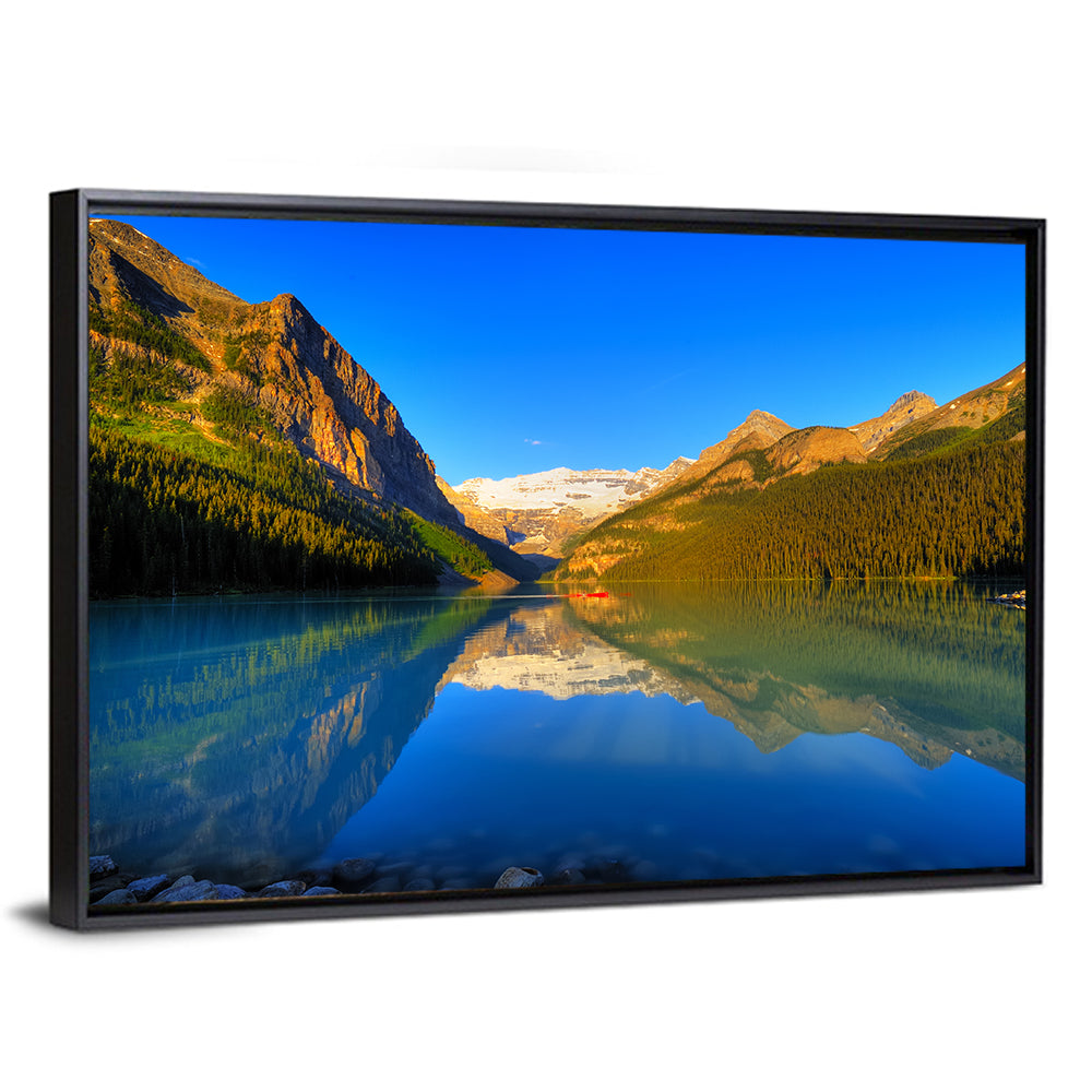 Lake Louise Canoe Reflection Wall Art