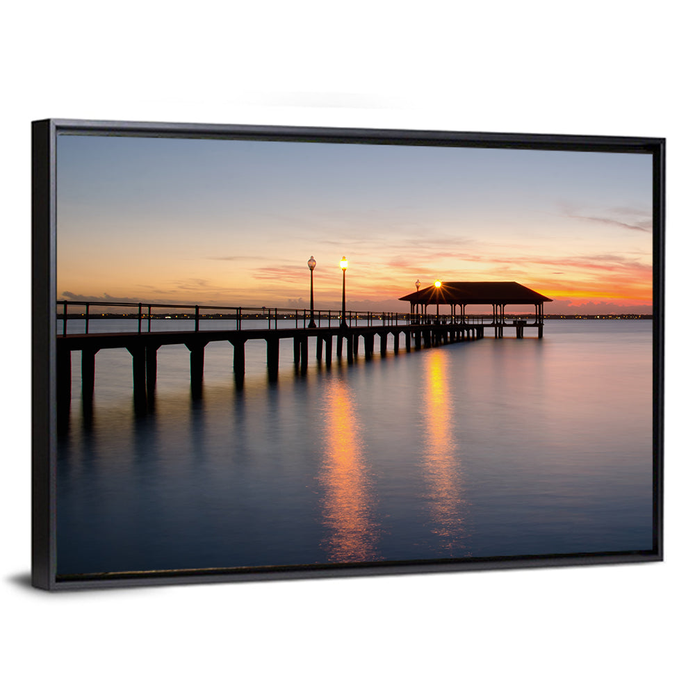 Lake Jackson Pier Sunset Wall Art