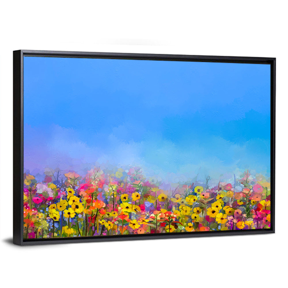 Cornflower and Daisy Meadow Wall Art