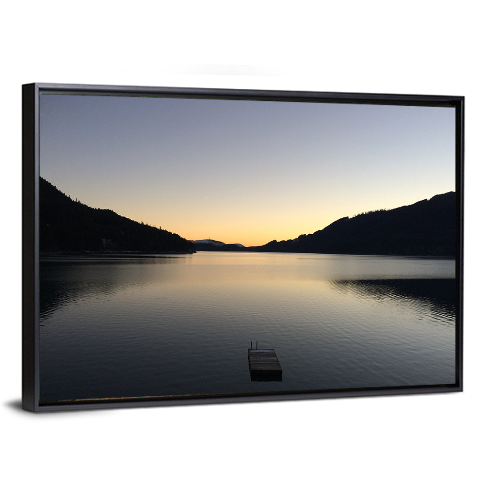 Lake Cushman Dock at Dusk Wall Art