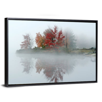 Autumn Morning at Crystal Lake Wall Art