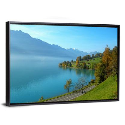 Lake Brienz Misty Shoreline Wall Art