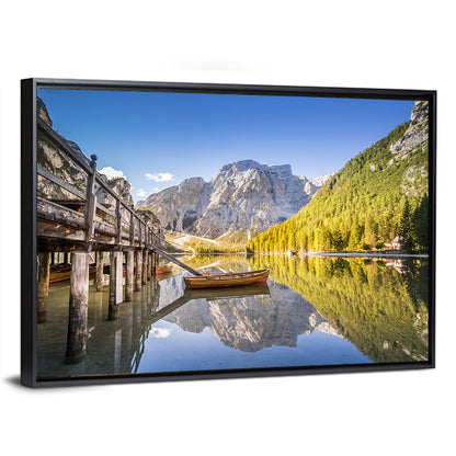 Lago Di Braies Pier Wall Art