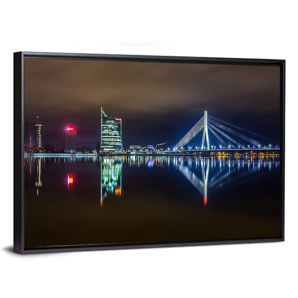 Vanšu Bridge Night Skyline Wall Art