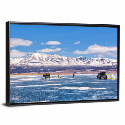 Lake Hovsgol Winter Ice Fishing Wall Art