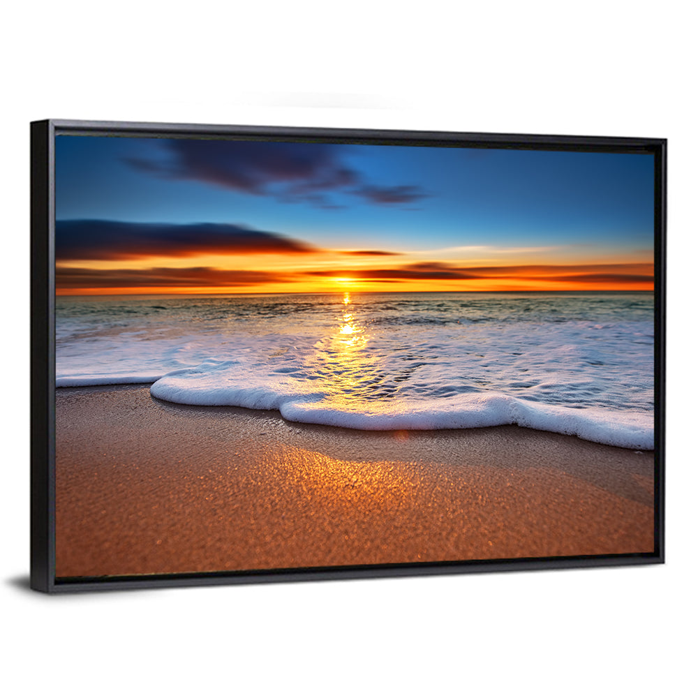 Sun Flare Beach Sunrise Wall Art