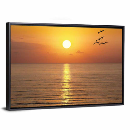 Golden Hour Ocean Sunset Wall Art