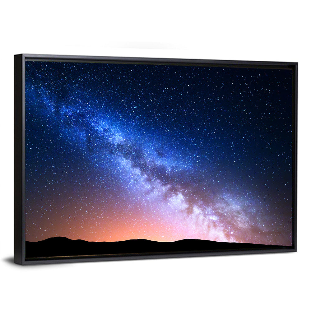 Milky Way Over Silhouetted Hills Wall Art