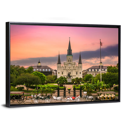 Jackson Square at Dusk Wall Art