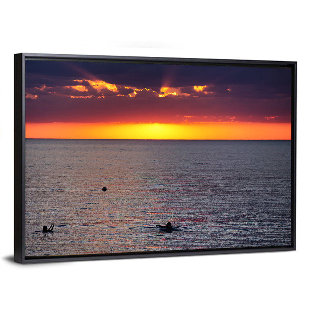 Balkhash Sunset Silhouettes Wall Art