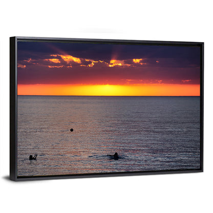 Balkhash Sunset Silhouettes Wall Art