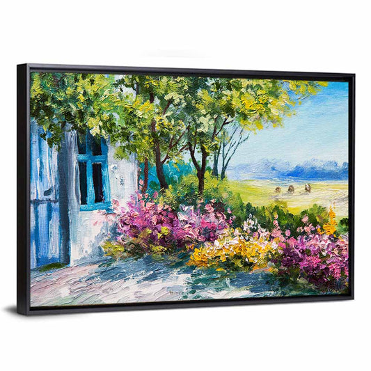 Cottage Garden Summer Landscape Wall Art