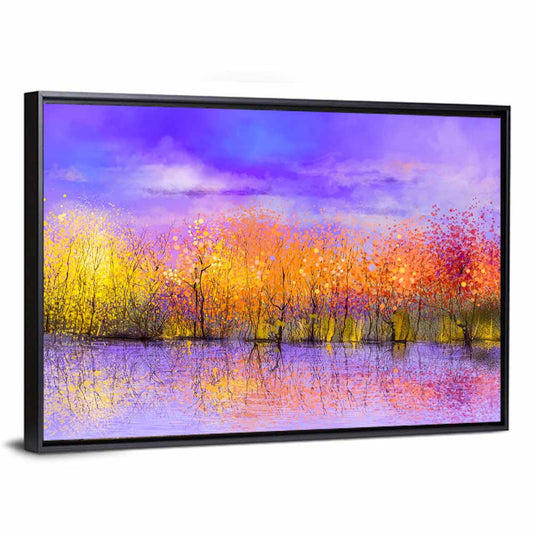 Autumn Twilight Reflection Wall Art