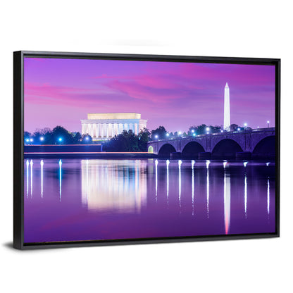 Purple Twilight Washington D.c. Skyline Wall Art
