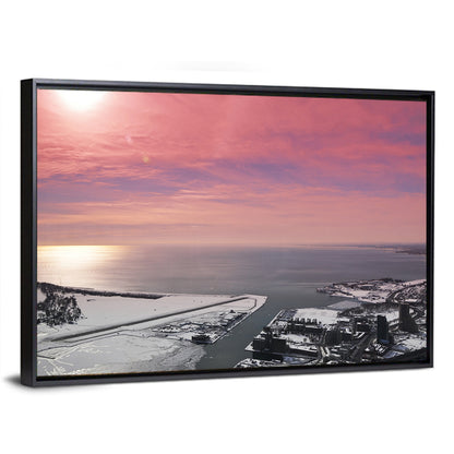 Lake Ontario Winter Skyline Wall Art