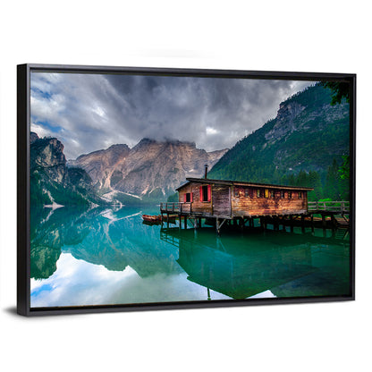 Boathouse at Lago Di Braies Wall Art