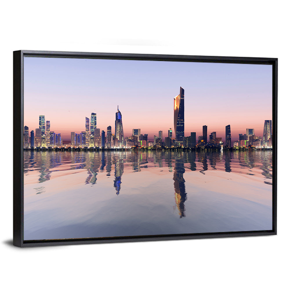 Al Hamra Tower Twilight Skyline Wall Art