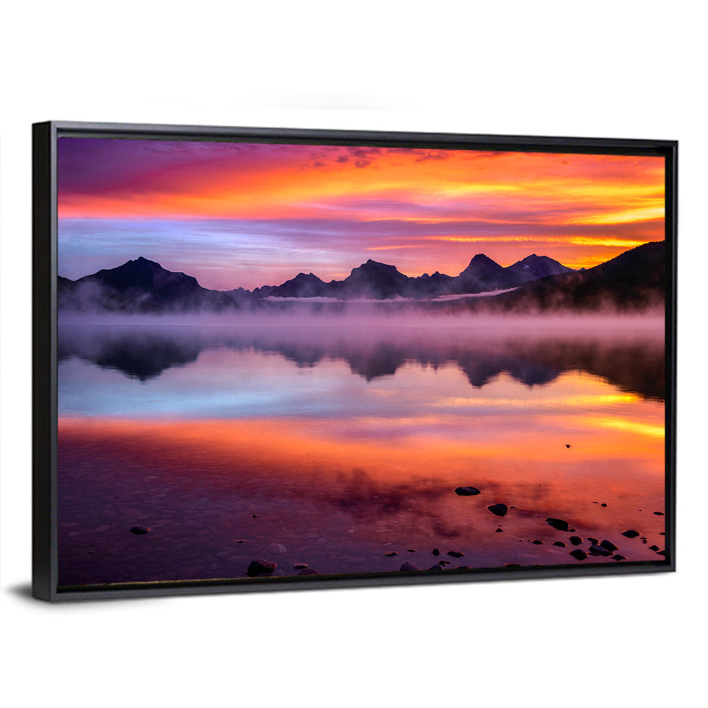 Lake Mcdonald Misty Sunset Wall Art