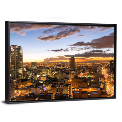 Bogota Twilight Cityscape Wall Art