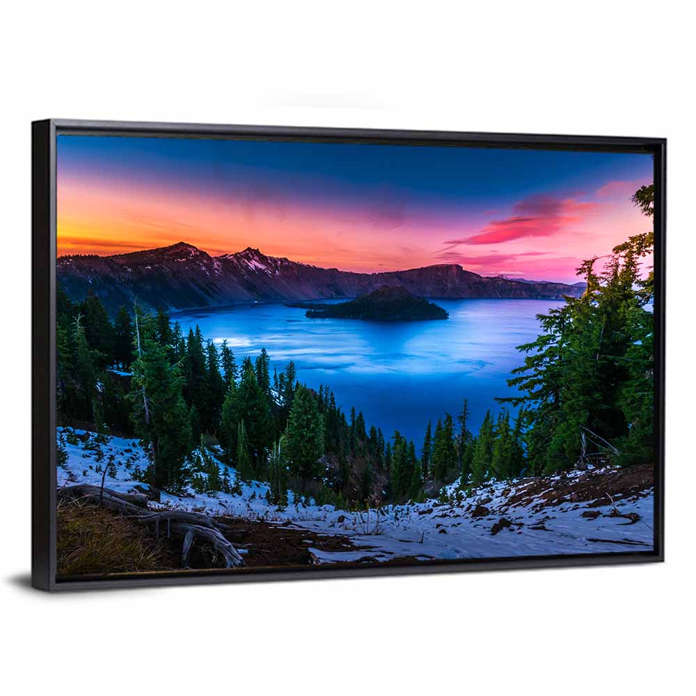 Crater Lake at Dusk Wall Art