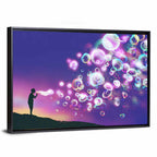 Child Blowing Soap Bubbles Wall Art
