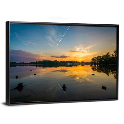 Lake Norman Sunset Reflection Wall Art