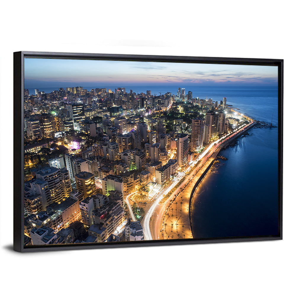 Beirut Corniche at Dusk Wall Art