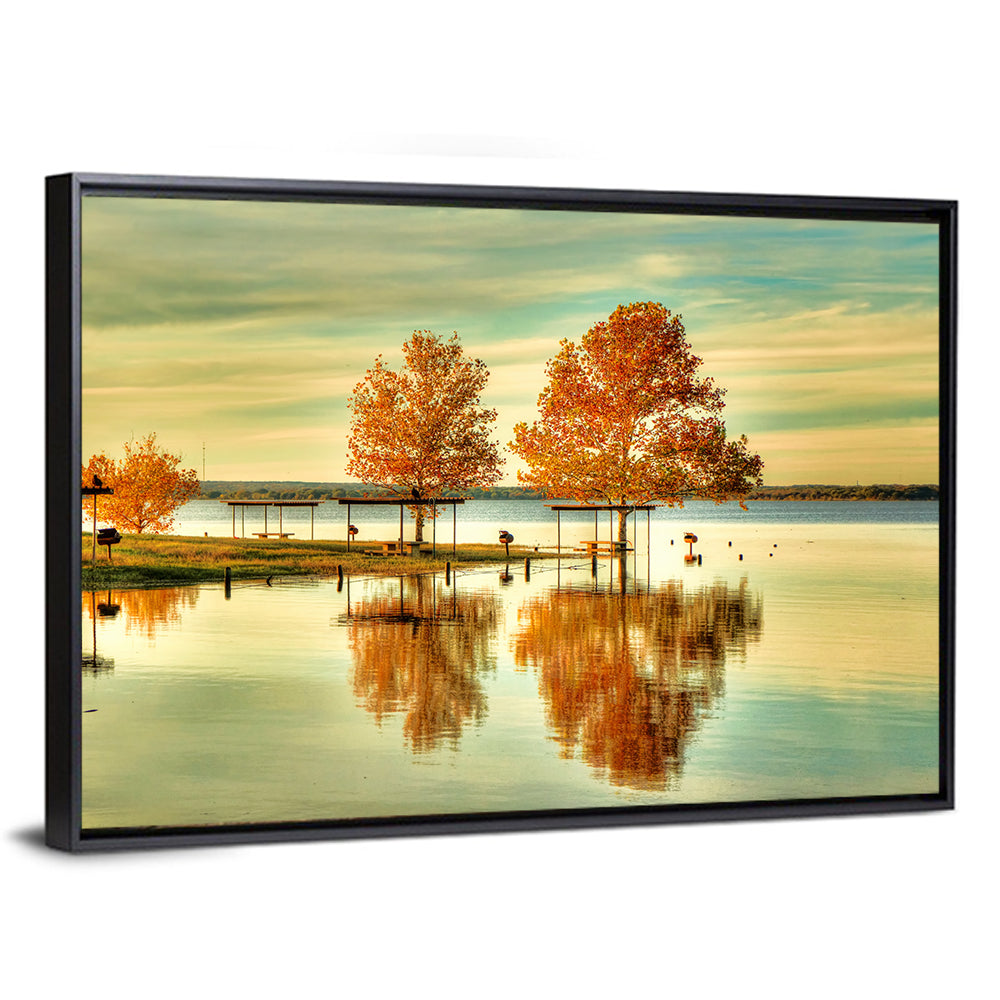 Lake Waco Autumn Reflection Wall Art