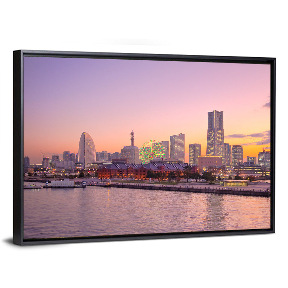 Yokohama Harbor Twilight Wall Art