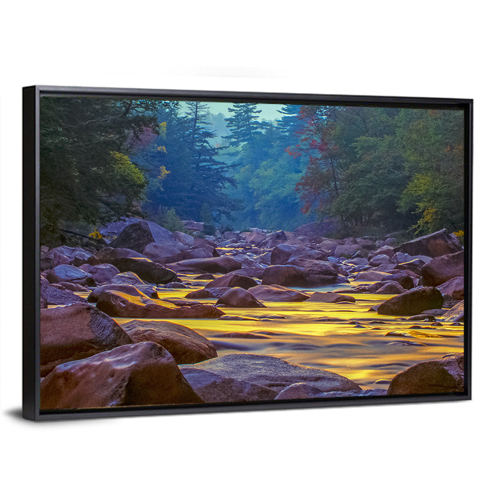 Swift River at Golden Hour, New Hampshire Wall Art
