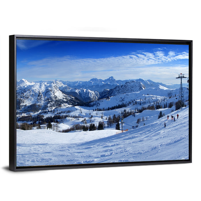 Nassfeld Ski Resort View Wall Art as a framed canvas