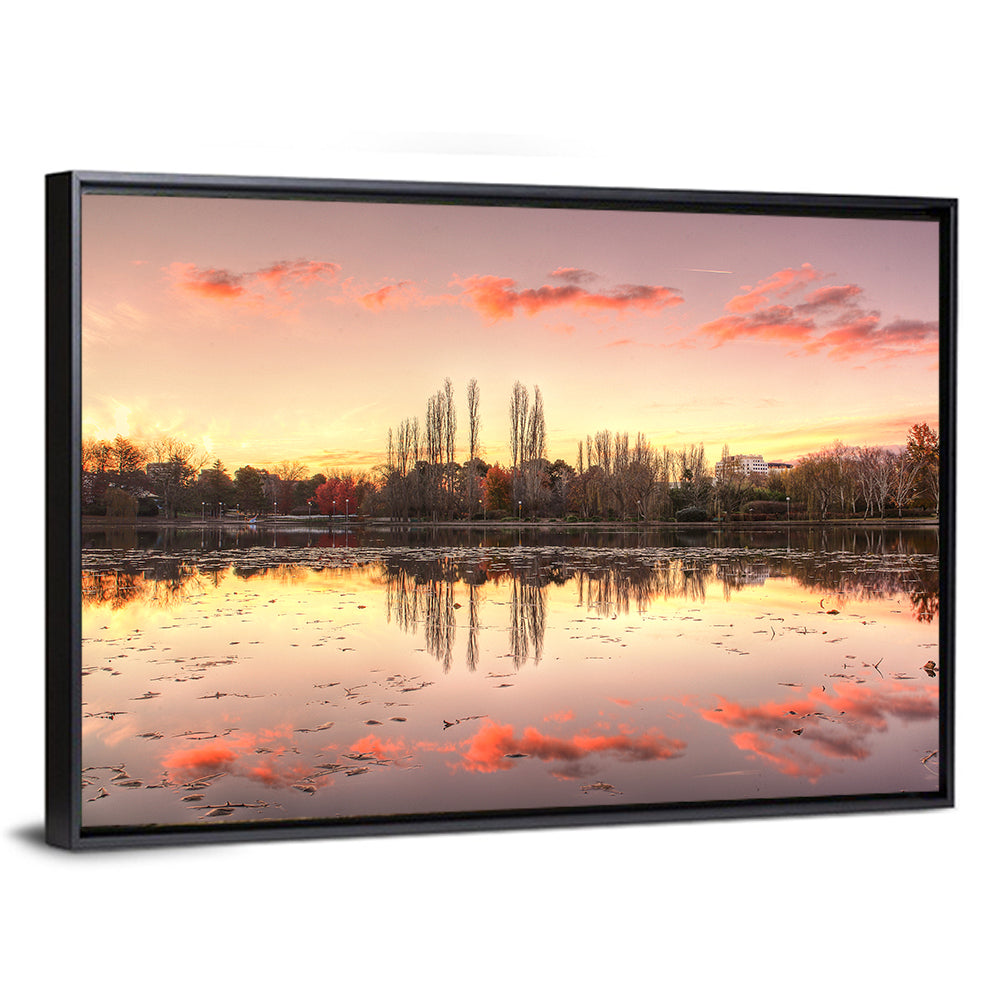 Lake Burley Griffin Sunset Reflection Wall Art