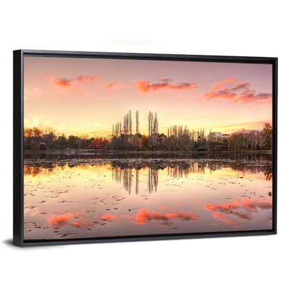 Lake Burley Griffin Sunset Reflection Wall Art