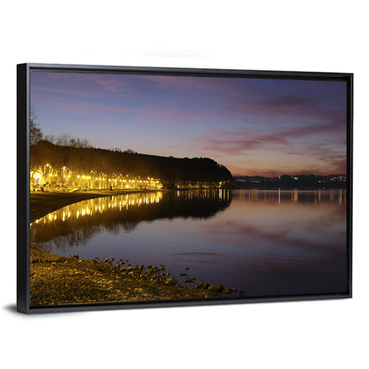 Bracciano Lake Twilight Wall Art