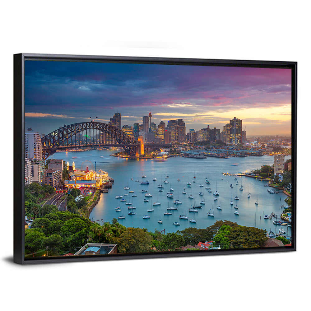 Sydney Harbour Sunset Wall Art
