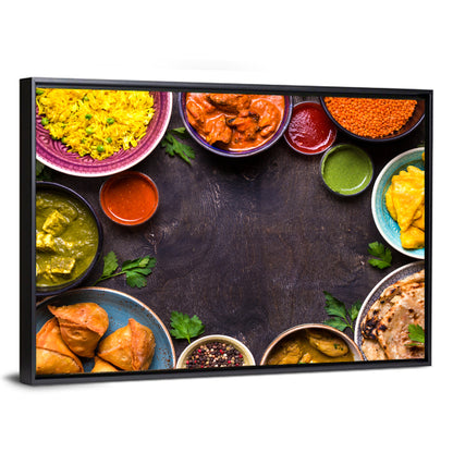 Indian Feast Flat-lay Wall Art